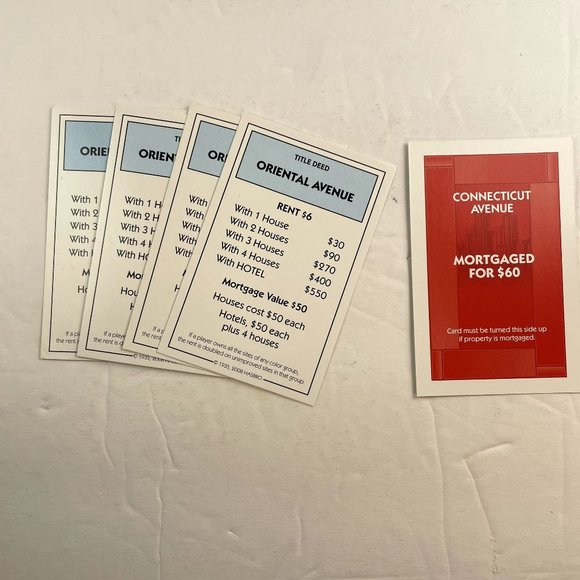Monopoly Here Now Connecticut Ave Property Title Deed Card Replacement 2008 u - Picture 3 of 3